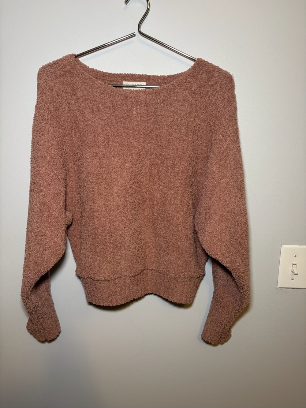 ruby moon Plush Crewneck Sweater in Mauve | Size S